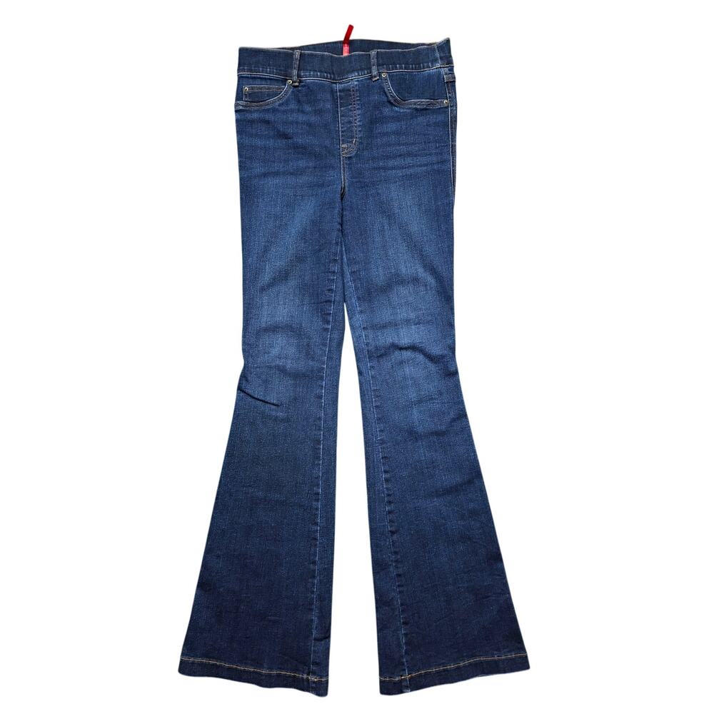 Spanx Flare Dark Wash Denim Jeans Size Medium